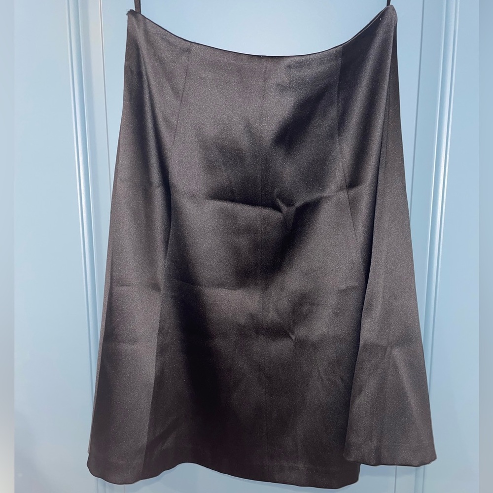 Black sateen INC skirt